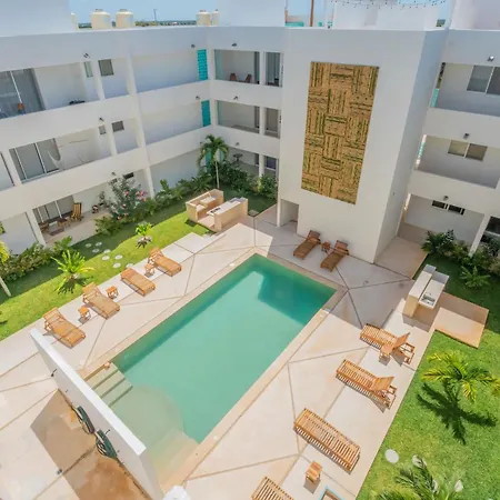 Penthouse Apartments Private Roof Pool 200M To Beach Chicxulub Exterior photo